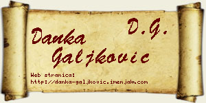Danka Galjković vizit kartica